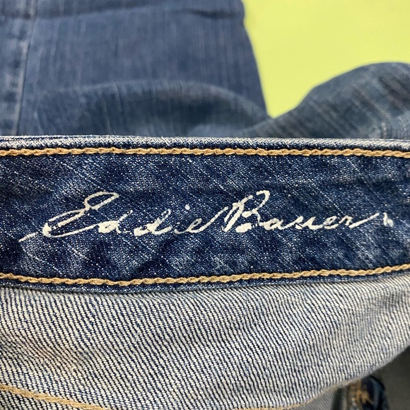 EDDIE BAUER NATURAL STRAIGHT STRETCH 5 POCKET JEANS Sz 4. - Picture 6 of 7
